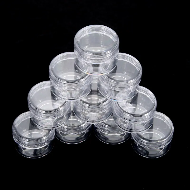 

10Pcs White Mini Cosmetic Jar Empty Pot For Eyeshadow Makeup Face Cream Container Portable Refillable Bottle 5g Volumn Container