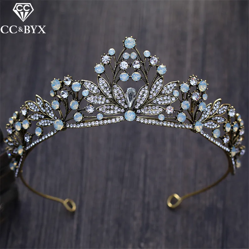 

CC tiaras and crowns hairband rhinestone vintage crystal beads wedding hair accessories for bridal engagement jewelry gift hg194