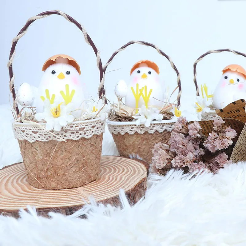 

Easter foam basket eggs exquisite lovely handicrafts children toys home decorations