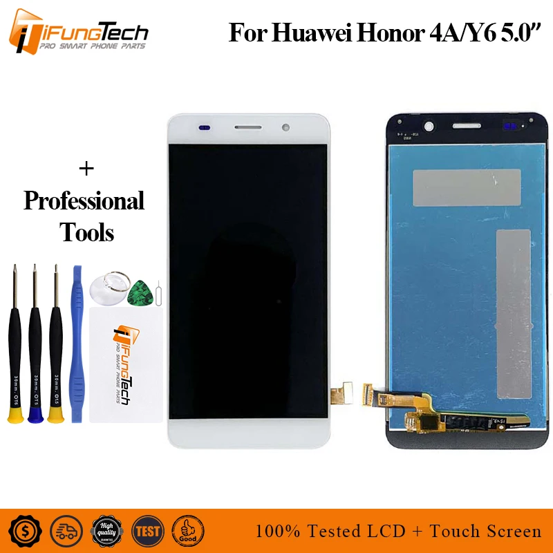 

100% Tested LCD Screen For HUAWEI Y6 LCD Display Touch Screen with Frame For HUAWEI Honor 4A LCD Display SCL-L01 SCL-L21 SCL-L04