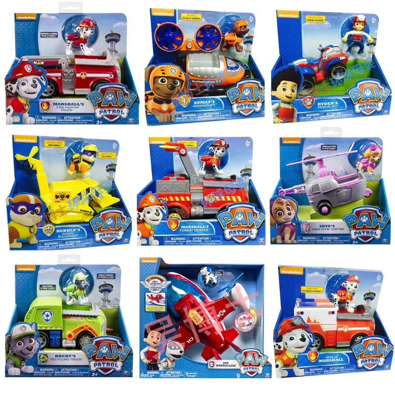 Beste Echt Spin Master Poot Patrouille RESCUE RACERS VOERTUIG Skye s High Flyin Copter Ryder s Rescue ATV Voertuig en Figuur kinderen speelgoed