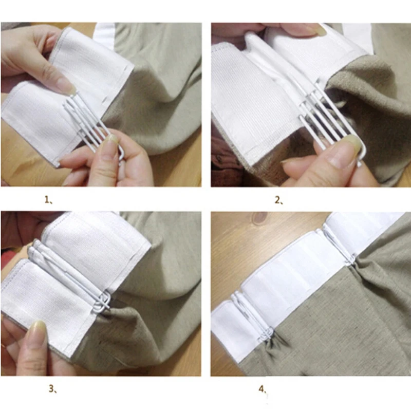 

15pcs New Product Curtain Hooks 4 feet Synthesis Metal DIY Curtain Accessory Hooks for Curtain Poles