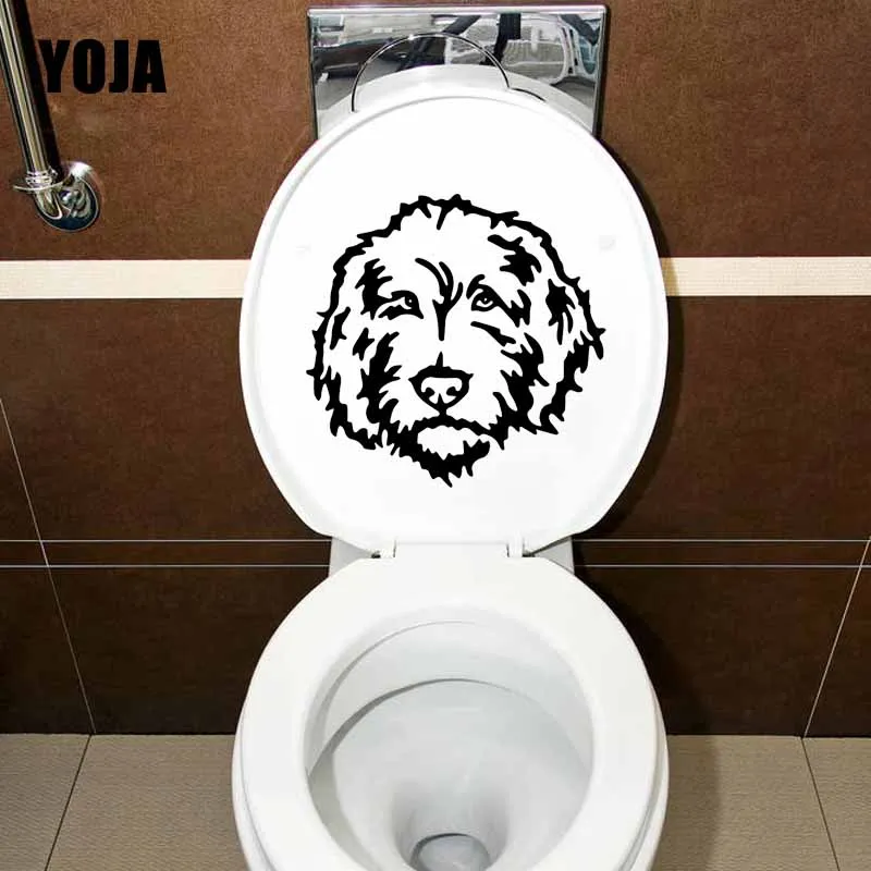 YOJA 22.1X21.7CM Labradoodle Dog стены Стикеры наклейки для унитаза Гостиная домашний декор