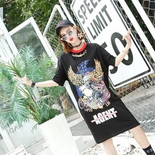 Путина. Rider2018 летняя брендовая Футболка с принтом орла, с блестками, с коротким рукавом, женская футболка с круглым вырезом