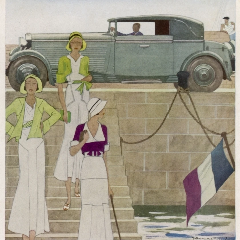 Three Drive To The Sea Fashionable 1930S Ladies & Their Car Poster Print By Mary Evans Picture Library (18 X 24)