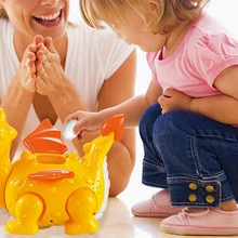 Дети будут закладывать яйца динозавр игрушка образовательный Электрический музыкальный светильник проекционный унисекс Электронный пластиковый на батарейках