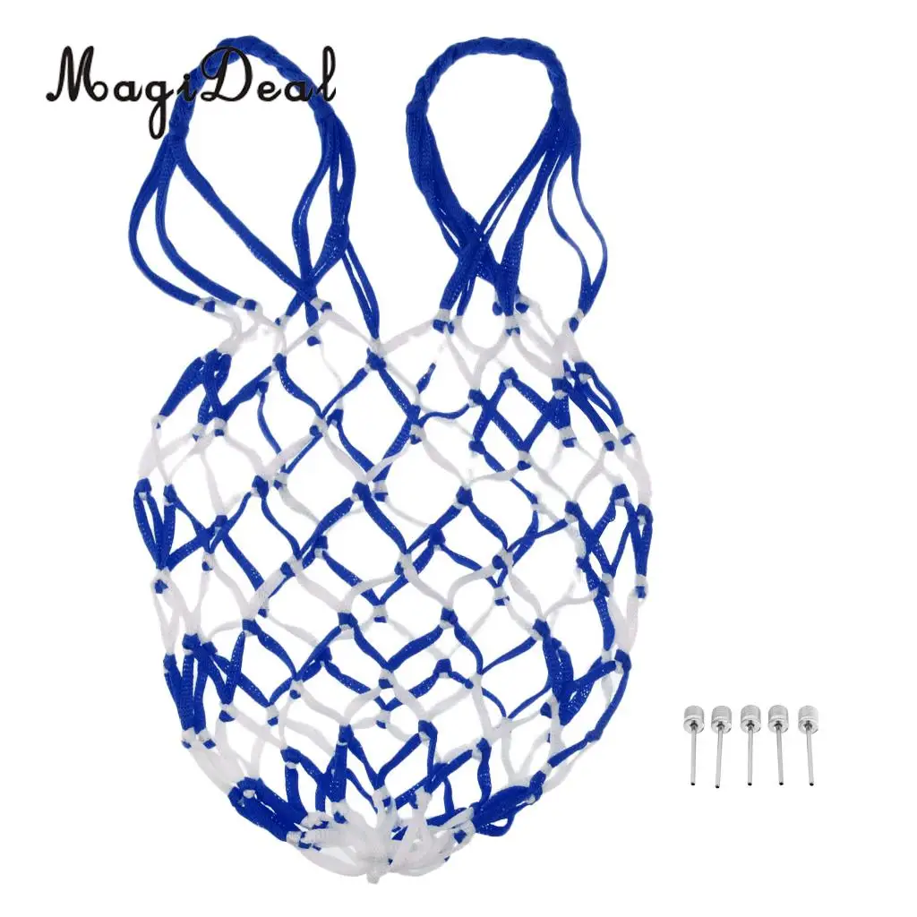  Sports Equipment Bags Mesh Ball Drawstring Cord w/ Ball Pump Needles for Basketballs FootballsSoccer Balls Volleyballs Softball
