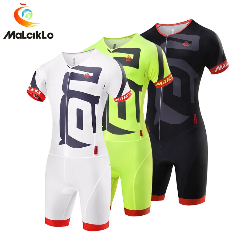 Malciklo Pro Team Triathlon Suit Men's Cycling Jersey Skinsuit Jumpsuit