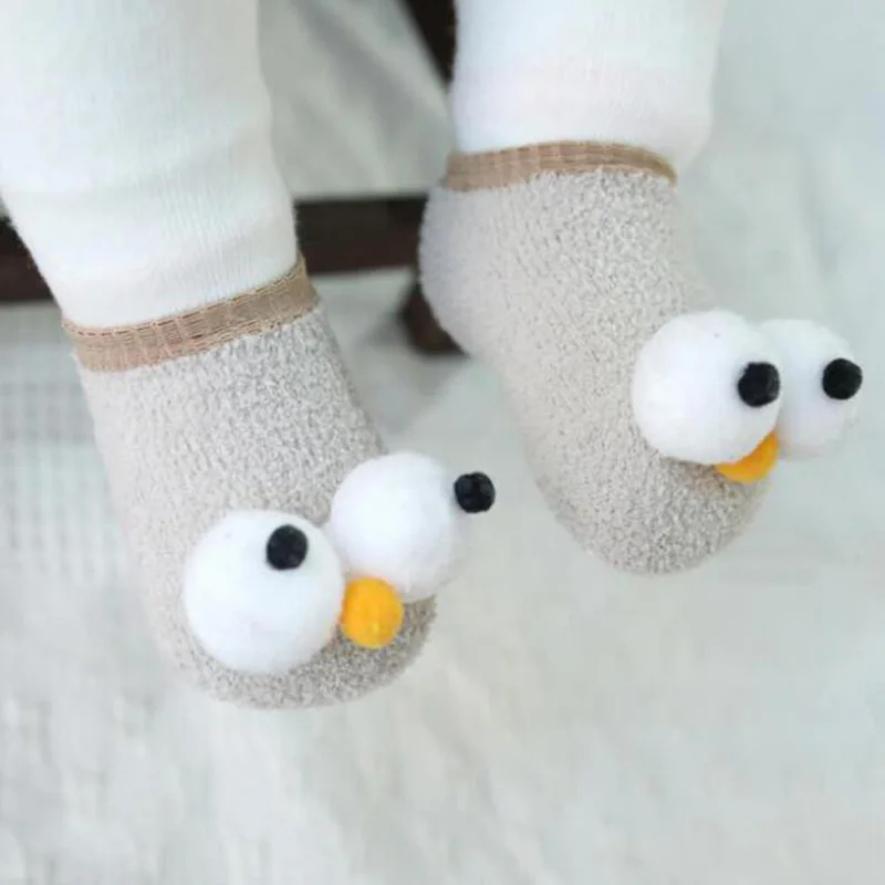 Г. новые носки-тапочки для малышей нескользящие носки для малышей с рисунком «большие глаза» для детей 0-1-3 лет