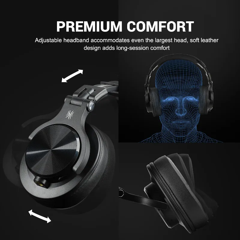 Oneodio A70 Fusion Wired + Wireless Bluetooth 5.2 Headphones For Phone With  Mic Over Ear Studio Dj Headphone Recording Headset - Earphones & Headphones  - AliExpress