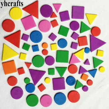 

1bag/LOT.Mixed foam shape,Irregular geometric figure stickers,Foam puzzle,Wall sticker,Early educatioal toy,Kids toy Handmade