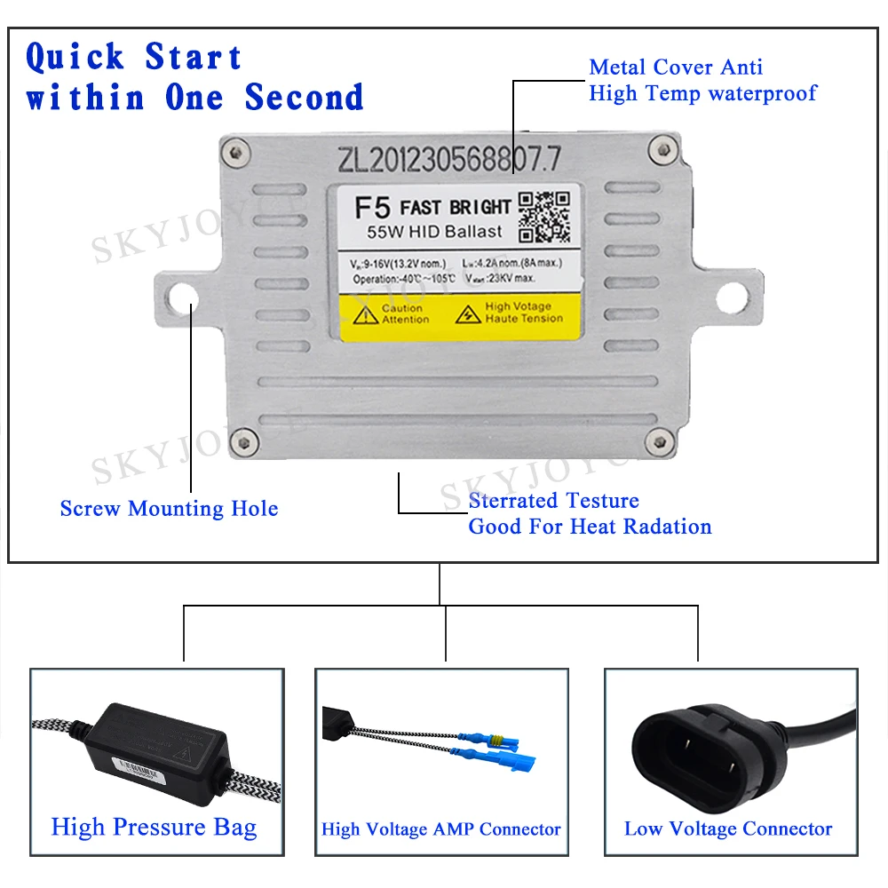 SKYJOYCE DLT F5T HID балласт 12 В 24 в 35 Вт 55 Вт 70 Вт F3 F5 F7 X3 X5 X35 X55 S7 быстрый запуск Canbus DLT HID балластные реакторы