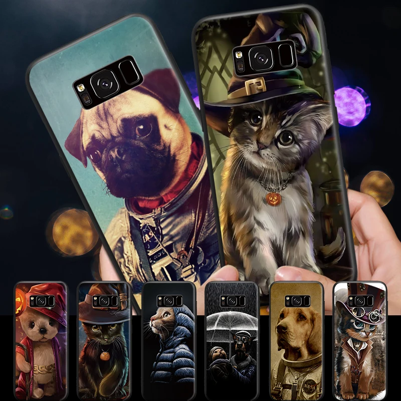 

Stylish Hat Cat Cool Dog Animal Pattern For Xiaomi RedMi Huawei Honor Hard Phone Case