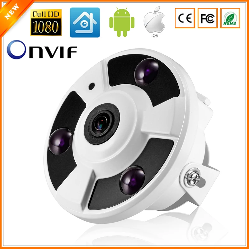

Panoramic Camera IP 720P 960P 1080P Optional IP Camera Wide Angle FishEye 5MP 1.7MM Lens Camera CCTV Indoor ONVIF