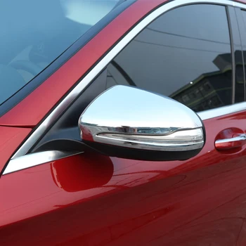 

For Mercedes benz GLC C-Class W205 C180 C200 C63 15-17 ABS Chrome Side Rearview Mirror Cover Trim Sticker for Left hand drive