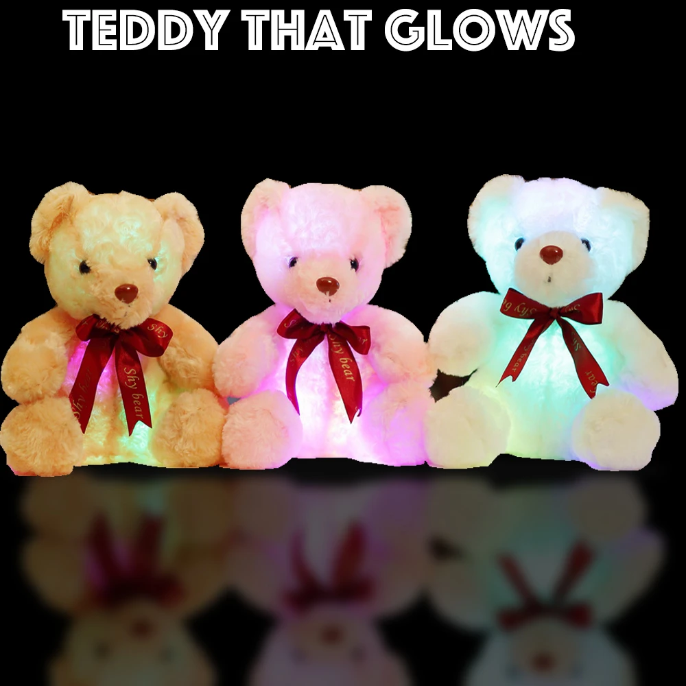 glow up light plush teddy toy