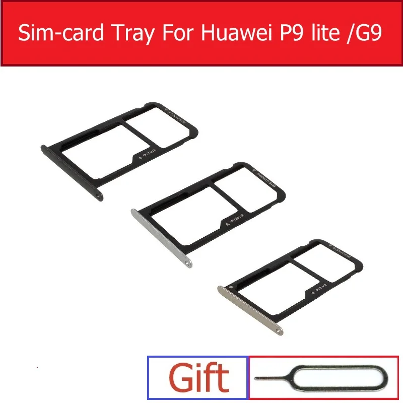 Peligro Cartas credenciales asesinato Genuine Sim & Sd Card Holder For Huawei P9 Lite G9 Vns-l21 L22 L23 L31 L53  Sim Memory Card Tray Reader Socket Slot Replacement - Mobile Phone Flex  Cables - AliExpress