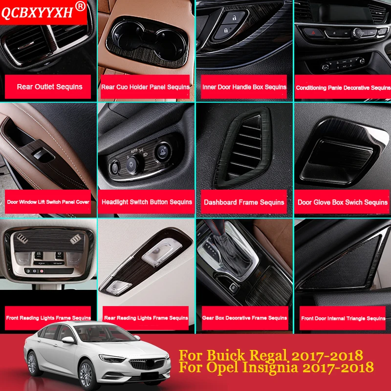 Carbon fiber style Door Handle bowl Panel cover trim For Buick Regal 2017 2018