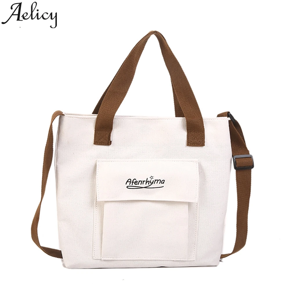 

Aelicy 2019 Fashion Canvas Versatile Shoulder Bag Ladies Tote Purses And Handbag Phone Bag Messenger Bags Canva Bag For Girls