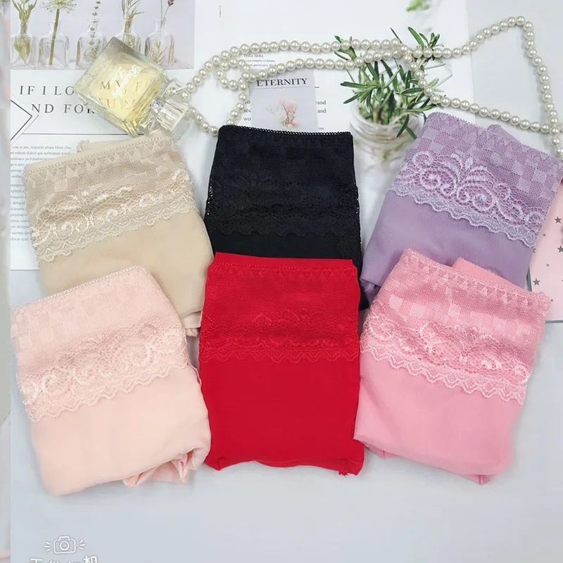6Pcs/lot New Arrival sexy Briefs Women Modal Breathable Lace Underwears plus size 5XL Lace high waist Women's Panties