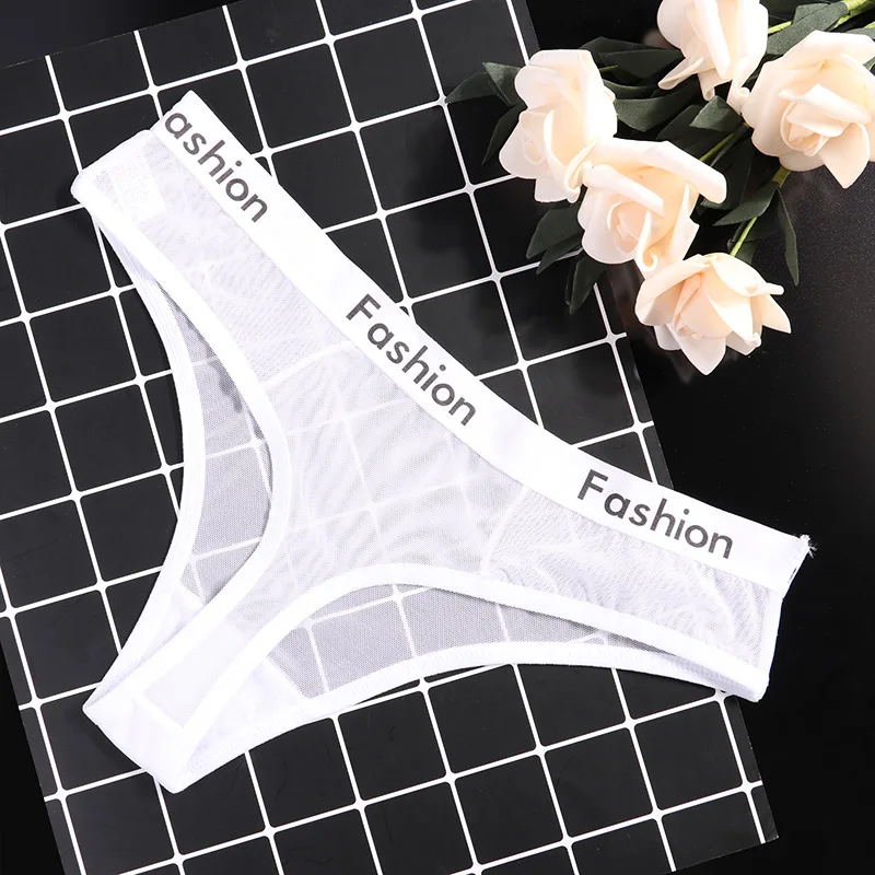Wrap Design Sexy Ladies Cotton Mesh Transparent Panties Thongs String lingerie Fashion Low-Rise Women Underwear Seamless Briefs
