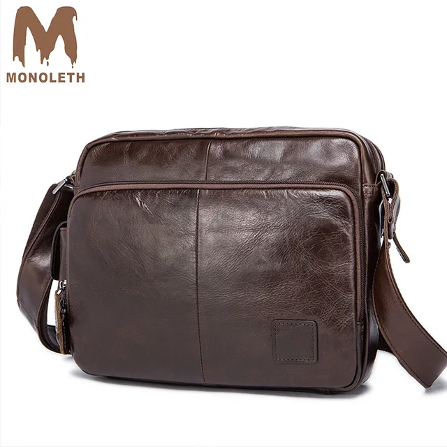 Monoleth Men S Shoulder Bag Vintage Genuine Leather Messenger Bags Monoleth Men S Shoulder Bag Vintage Genuine Leather Messenger Bags For Business Crossbody School