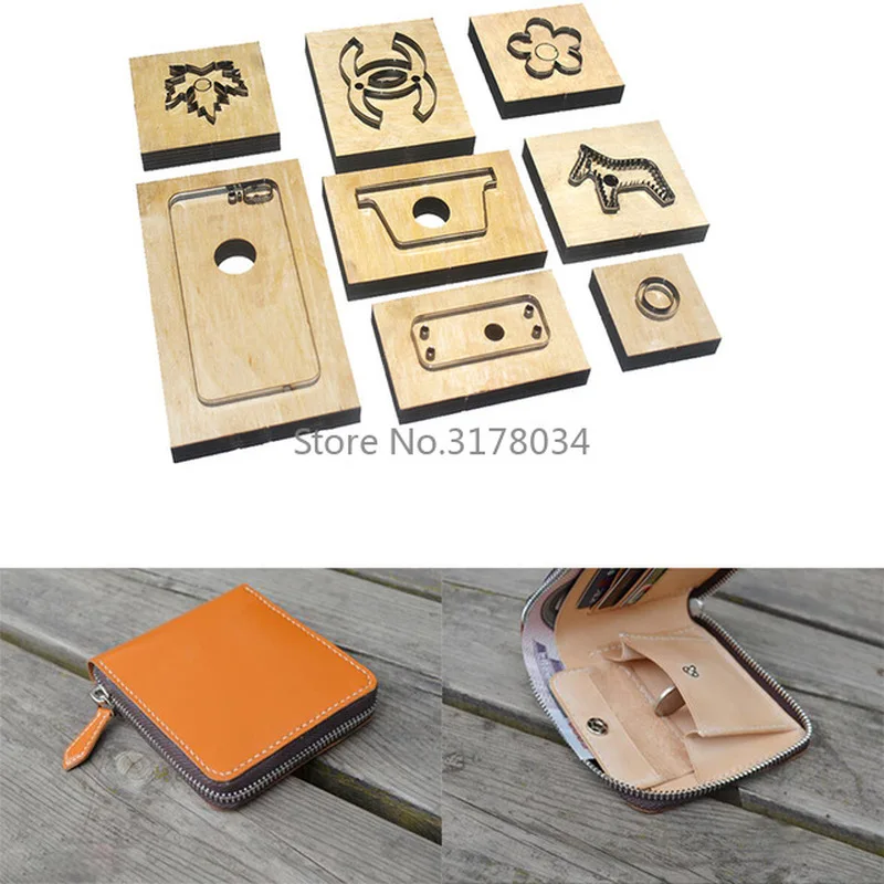 

New Japan Steel Blade Rule Die Cut Steel Punch Card Coin Bag Cutting Mold Wood Dies for Leather Cutter for Leather Crafts T049