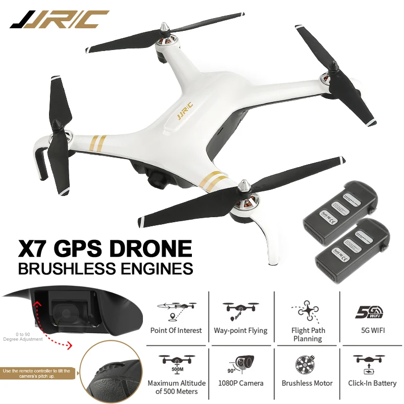 Профессиональный Дрон JJRC X7 с шарнирной камерой 1080P Wi Fi умный двойной 25 минут