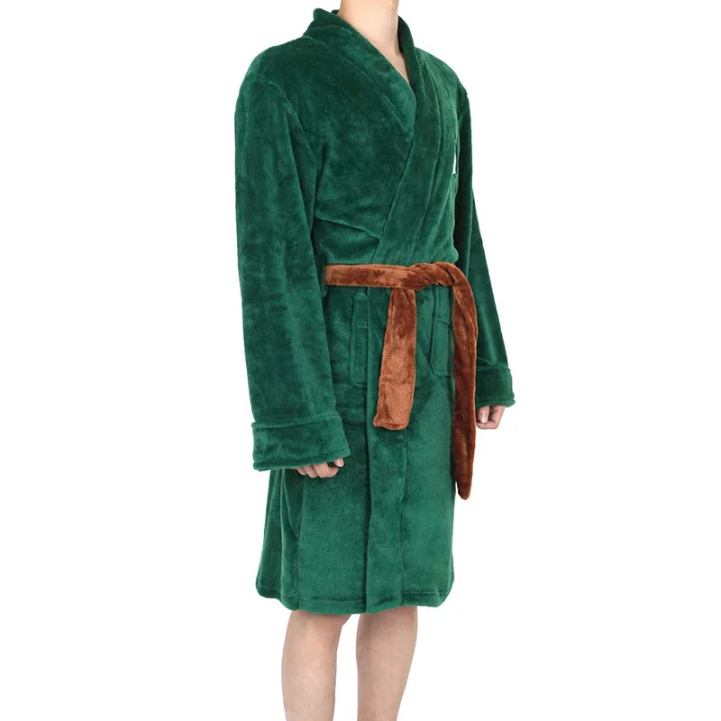 Anime Attack on Titan Costumes Cosplay Levi Ackerman coral velvet Bathrobe pajamas Leisure wear Fit party European size