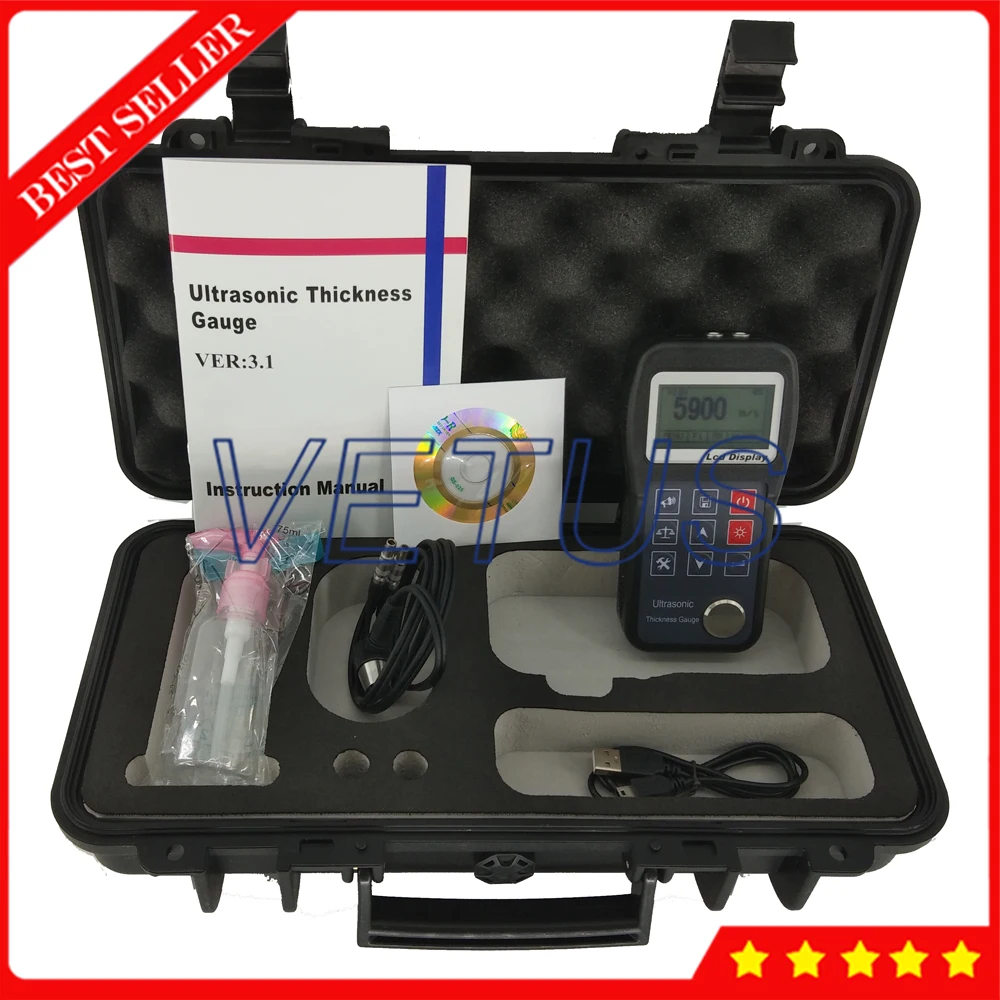 

YUT200 Ultrasonic Thickness Gauge Meter Tester Measuring range 0.8mm to 300mm Steel With Communication Function