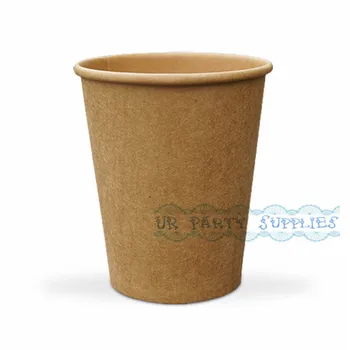 

Free Shipping 100pcs Natural Kraft Paper Cups Birthday Party Drinking Decor Tableware Disposable Coffee Drinking Supplies
