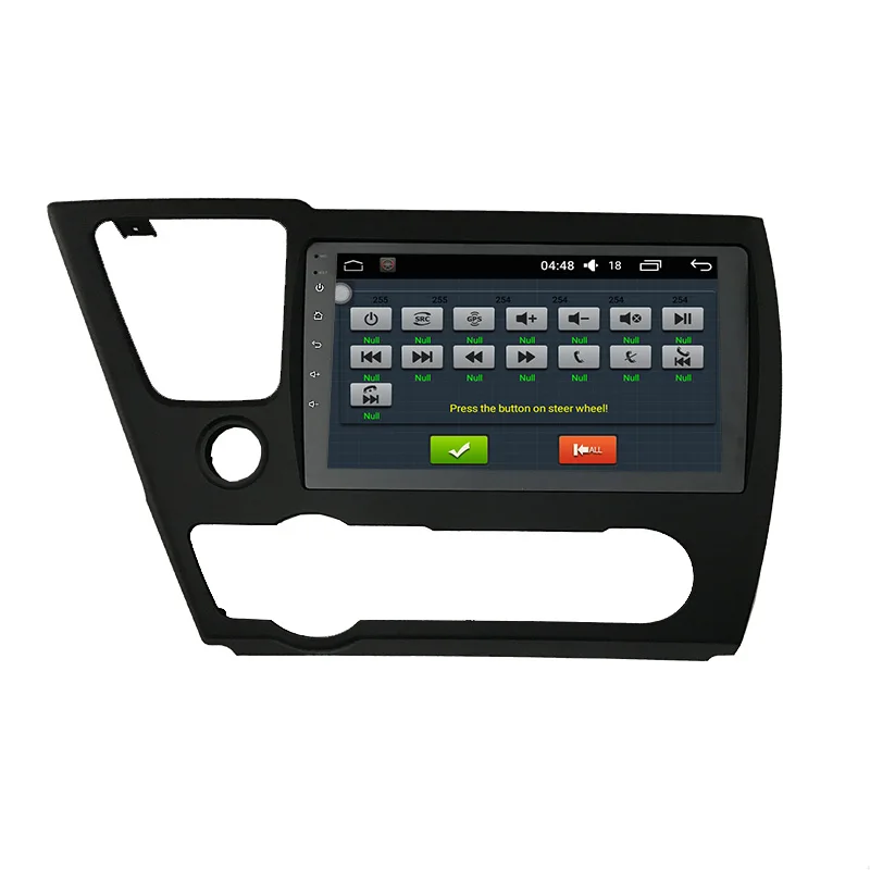 Best Funrover 9" Android 8.0 2 din Car dvd radio gps navi player stereo for Honda Civic EX/LX/DX 2GB+32GB canbus multimedia usb FM BT 1