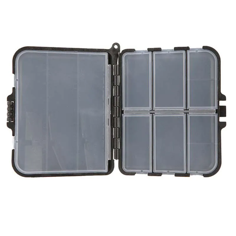 

LED Portable fishing lure box spoon hook box Crankbait ,tackle plastic box 9 storage compartments