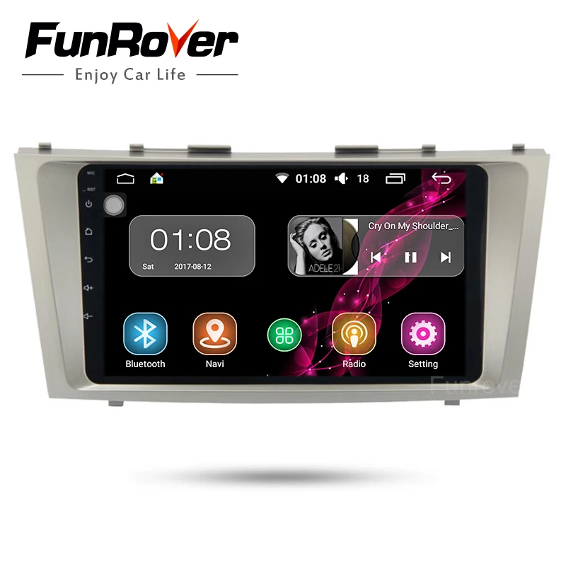 

Funrover Android 8.0 2 din Car dvd Gps Navigation autoradio For Toyota Camry 2008 2009 2010 2011 Rds Wifi Radio navi usb no dvd