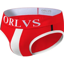 ORLVS sexy männer undrewear briefs homosexuell herren bikini kurze männer baumwolle streifen slip 3D pouch unterwäsche 4 farben OR01