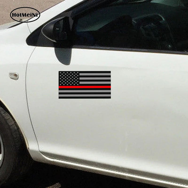 Fireman Red Line USA Flag Sticker Car Laptop Cup Rescue Fire 911 window decal