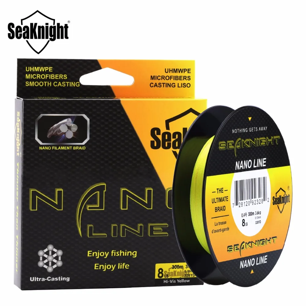 

New Good Quality Nunatak 300M 4 Strands Braided Fishing Line Multifilament PE 4 - 10 LB Diameter 0.07-0.12mm 2 Colors