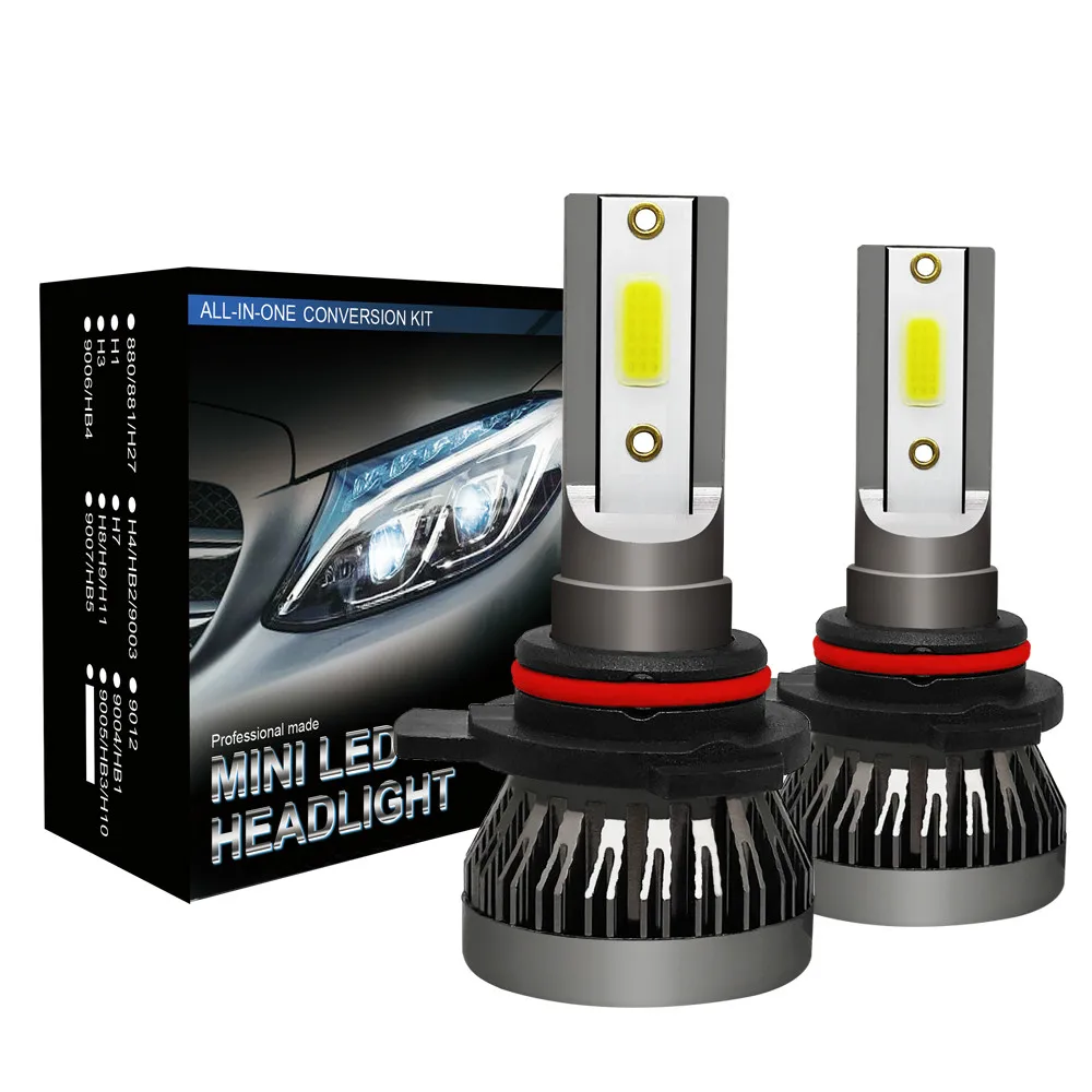

2Pcs H4 H7 LED Mini Car Bulb 9000LM/Pair 36W/set H1 H11 HB3 HB4 9005 9006 LED Headlight Bulb 6000K White Auto Headlamp Fog Lighg
