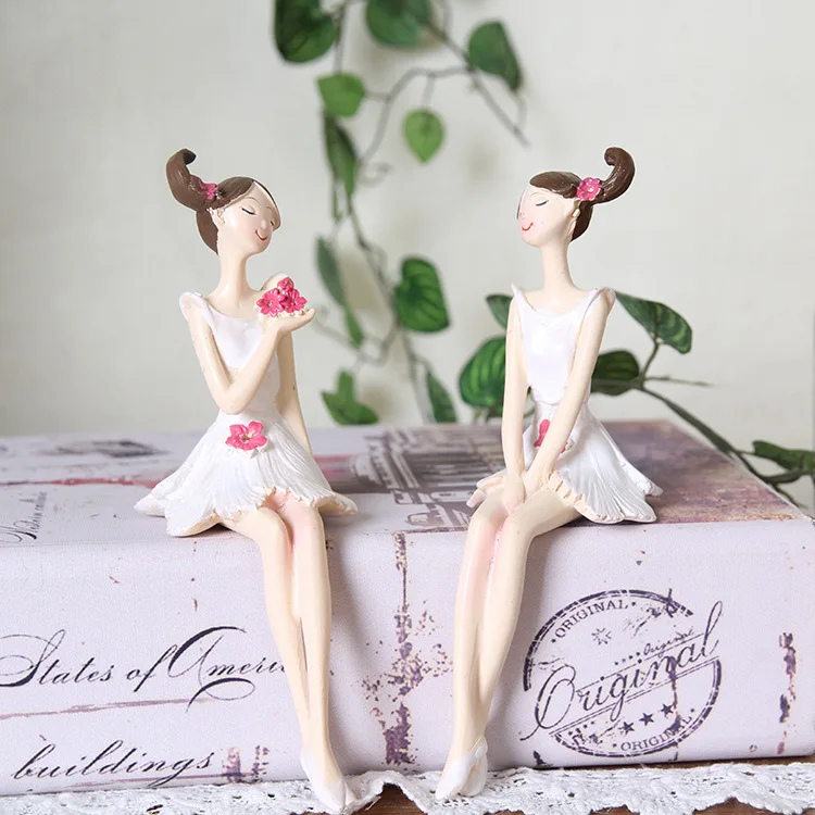 

European Resin Craft Sitting position Angel Fairy Gift home decor decoration ornaments(A658)