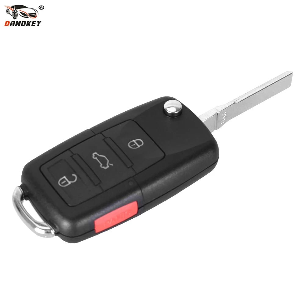 DANDKEY 3+1 4 Buttons Flip Folding Remote Car Key Shell Case Fob For Volkswagen VW Touareg DKT0042 | Автомобили и мотоциклы