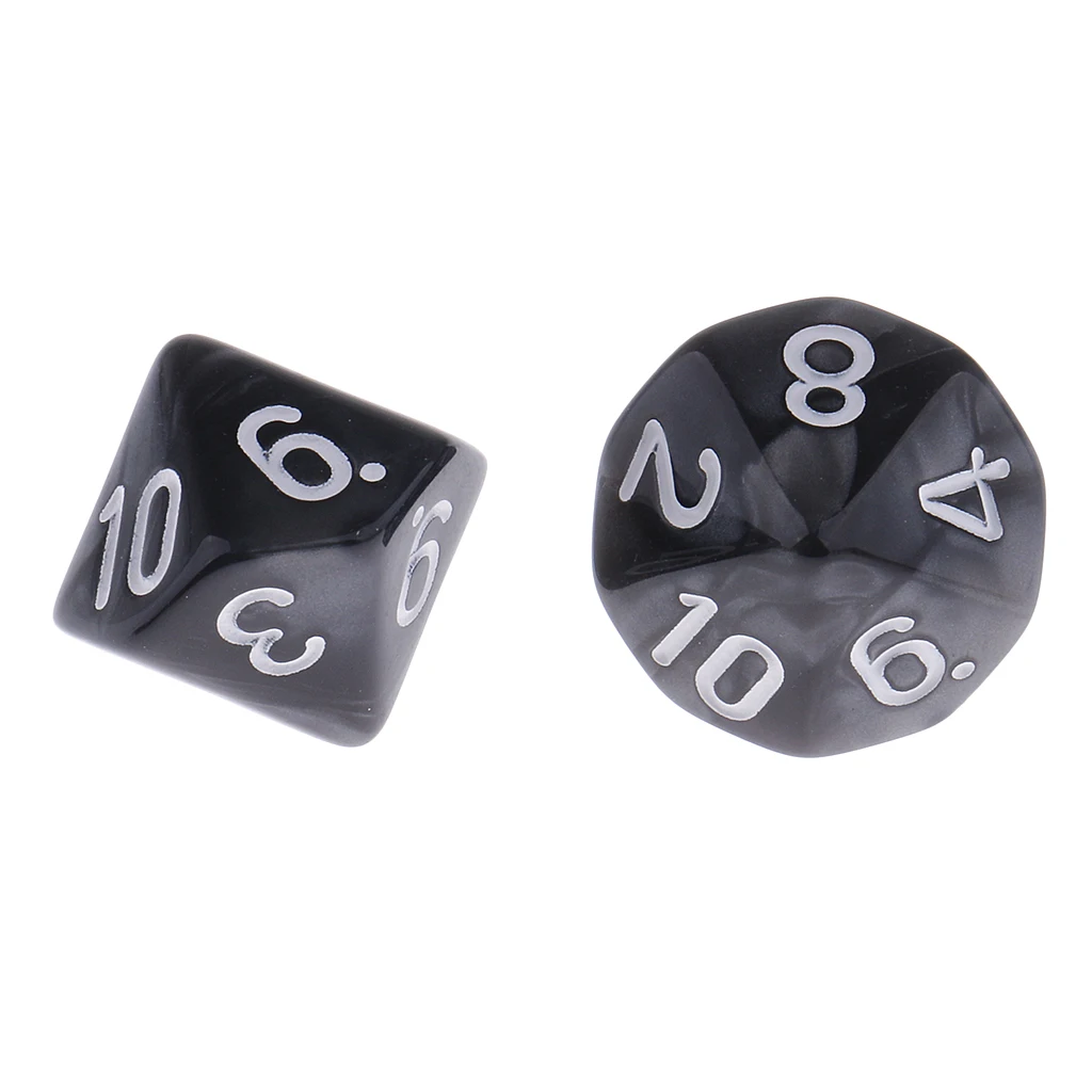 50 Pieces Plastic 10-sided Dices D10 Set for Party Pub Casino Board Game Accessory Board Game Dices Toys Digital Dices Set