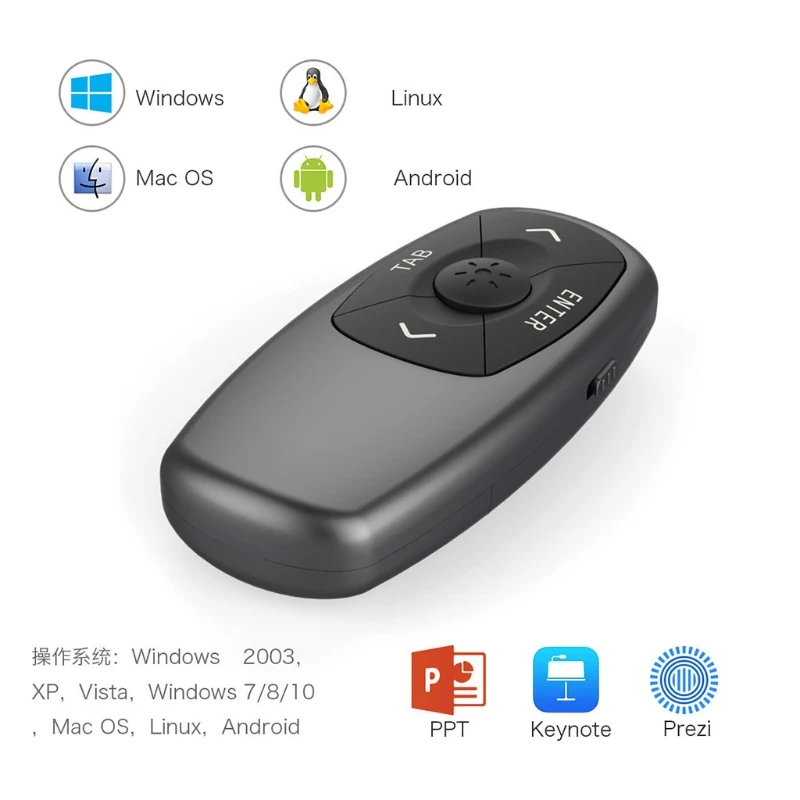 

New Wireless Presenter Doosl Mini Wireless Laser Presenter Rechargeable Powerpoint Presentation Remote Control Pen