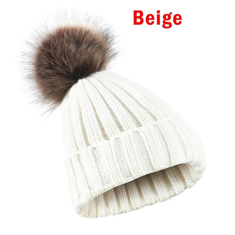 

Drop shipping OEAK Winter Warm Knit Hat Crochet Beanie Thickened Ski Capfor Men Women Wild hipster hair ball knit hat