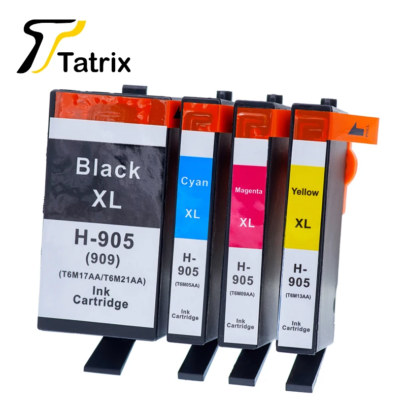 best ink tank printer Tatrix 4PCS For HP905 905XL New Ink Cartridge For HP905XL For HP OfficeJet Pro 6960 6970 6950 6956 All-in-One Printer replacement inkjet cartridges