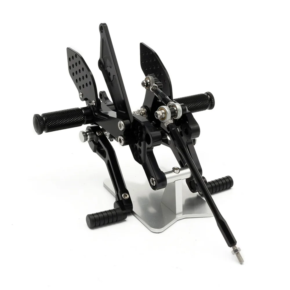 

Black Aluminum Alloy Motorcycle Foot Rests Rear Set Adjustable Foot Pegs Rearset For Yamaha FZ1/FZ1 Fazer 2006-2016 07 08 D30