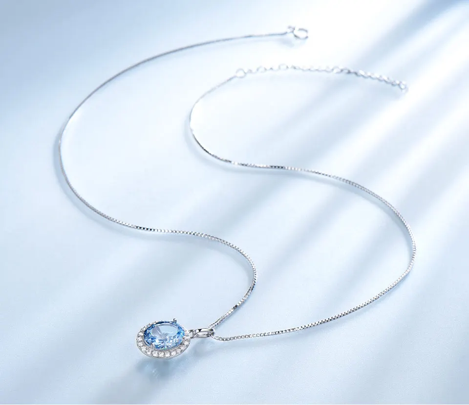 UMCHO Sky blue topaz 925 sterling silver jewelry set for women S010B-1 PC (11)