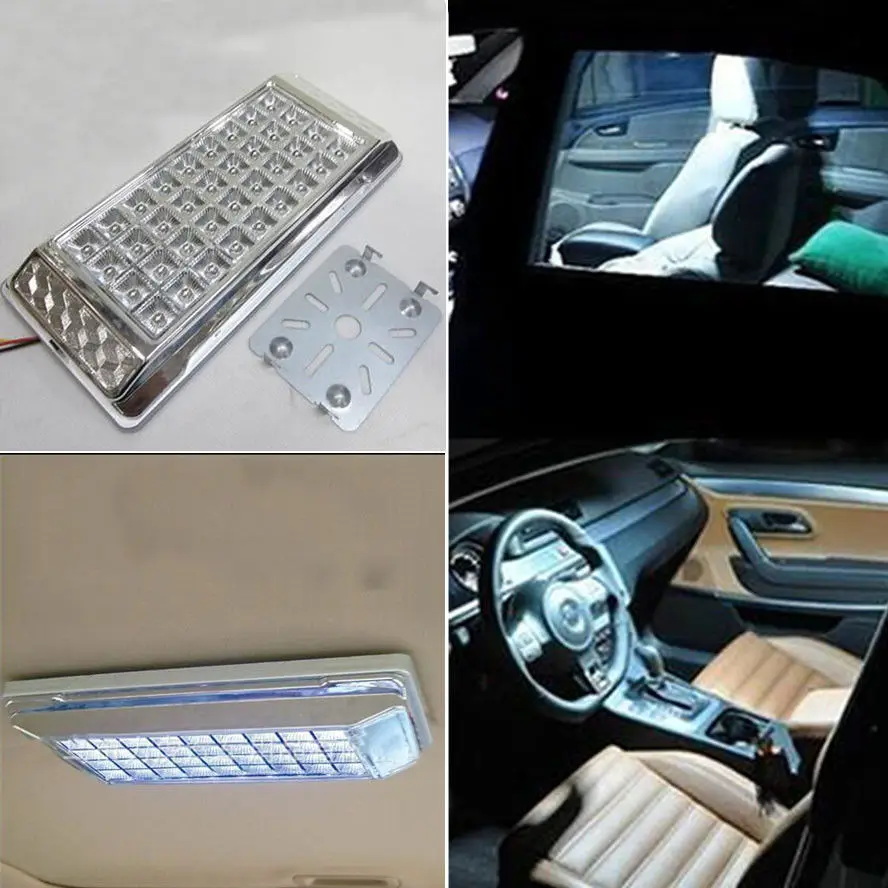 

BBQ@FUKA 12V Interior Ceiling Dome Roof Map Lamp 36 LED Reading Light White Fit For Ford F150 F-150