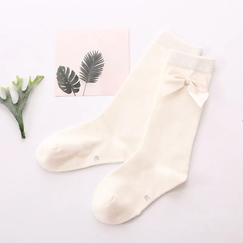 Baby Girls Knee High Socks Bows Princess Sweet Cute Long Tube Leg Warmer 1-6Y
