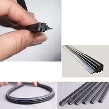 New Hot 2 Pcs Universal 6mm Car Bus Rubber Frameless Windshield Wiper Blade Refill Strip Store 47
