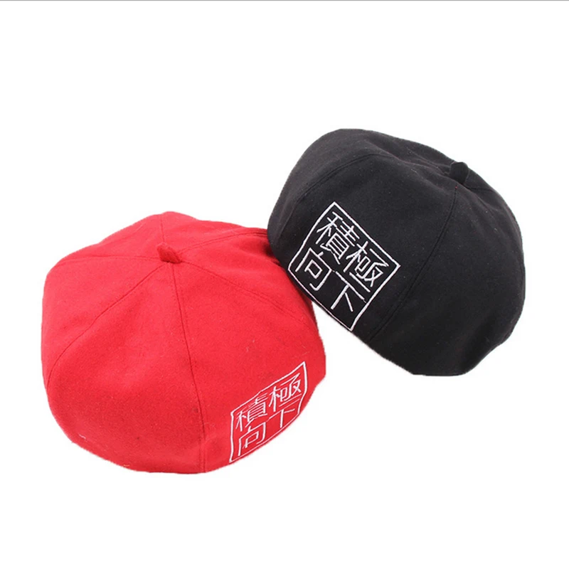 

SUOGRY China Style Cute Beret Women Artist Character Cap Vintage Ladies Wool Autumn Winter High Quality Berets Hat